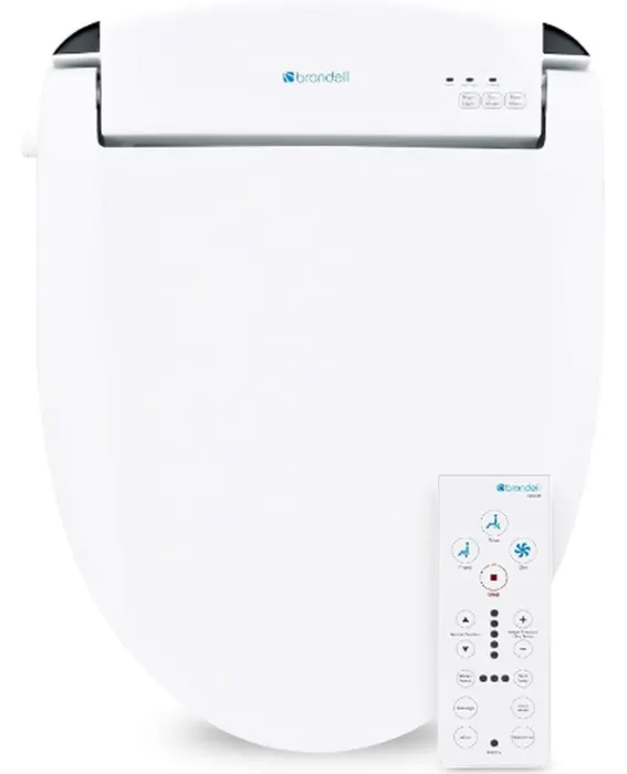 Brondell Swash SE600 - Asiento de Inodoro con Bidé Eléctrico, Redondo, Boquilla de Acero Inoxidable