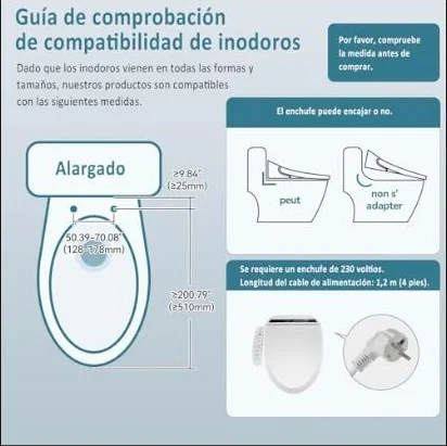 Foto 2 de YU YUSING Asiento de Bidé Electrónico Económico con Boquilla y Control Lateral